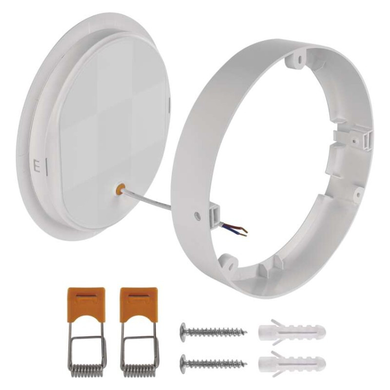 LED svietidlo 2v1 RUBIC, kruhové, biele, 24W, neutrálna biela 8