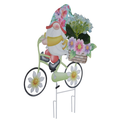 Solárne svietidlo, kov farebný, plast, posuvný spínač, batéria AAA 400mAh 1,2V, IP44, trpaslík na bi 9