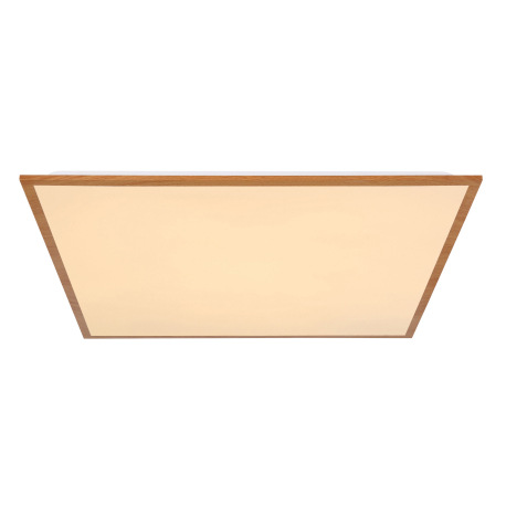 Stropné svietidlo, hliník vzhľad dreva, plast opál biely, DxŠxV:590x590x65, vrátane 1xLED 36W 230V, 8