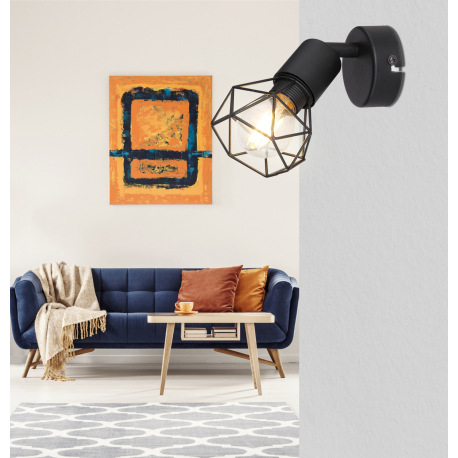 Stropné svietidlo, kov čierny, ŠxV:80x135, H: 90, bez žiarovky 1xE14, max. 40W 230V 8