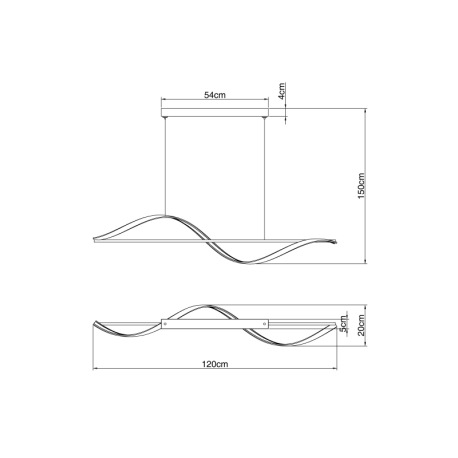 Závesné svietidlo, kov čierny, hliník čierny matný, silikón biely, kábel PVC čierny, možnosť nastave 17