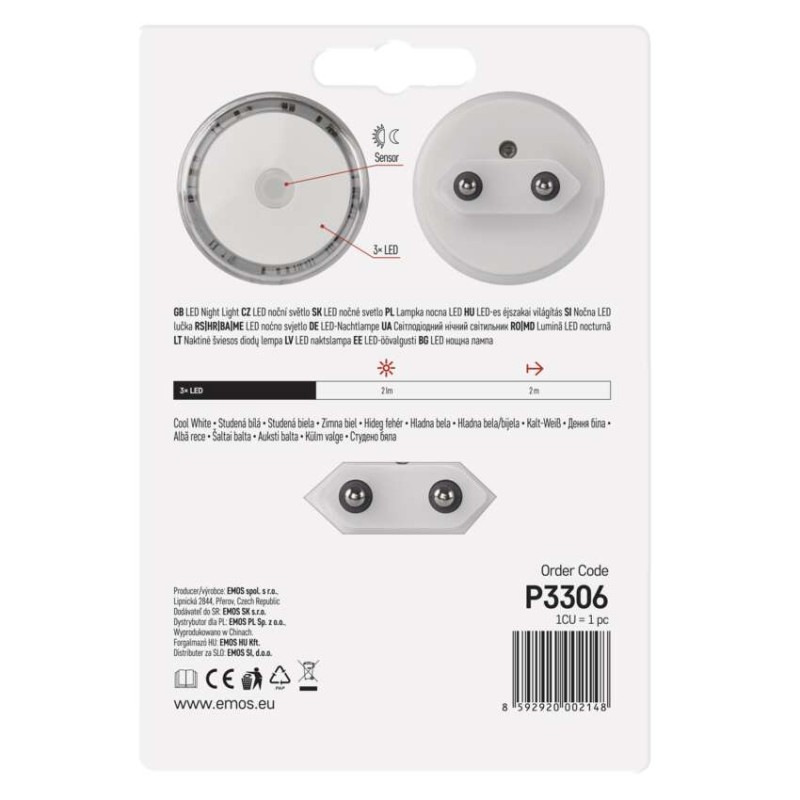 LED nočné svetlo P3306 s fotosenzorom do zásuvky 4