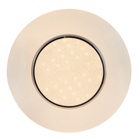 Stropné svietidlo, kov biely, chróm, akryl, plastové krištále, trblietavý efekt, nočné svetlo, stmie 10