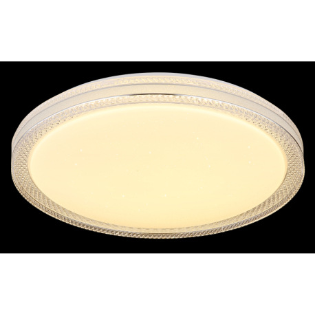 Stropné svietidlo, kov biely, plast biely s trblietavým efektom, plastové krištále číre, plastové oz 10