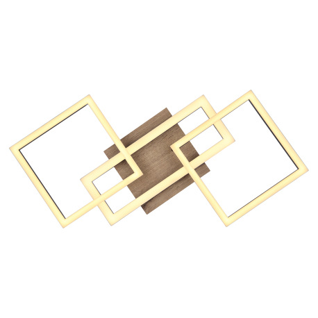 Stropné svietidlo kov čierny matný, MDF, imitácia tmavého dreva, plast biely, otočné, DxŠxV: 700x310 4