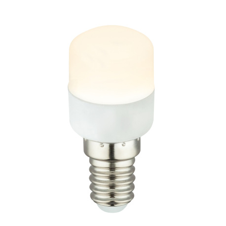 LED žiarovka, hliník, plast biely, E14 mini, Ø25, V:58, 1xE14 LED 2,5W 230V, 220lm, 3000K