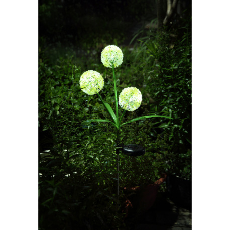 Solárne svietidlo, nerez, plast čierny, plast žltý, plast zelený, vypínač, vrátane batérií AA 200mAh 10