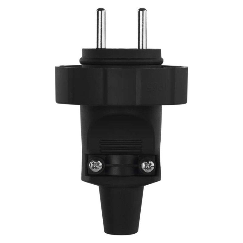 Gumová vidlica pre predlžovací kábel, čierna 3