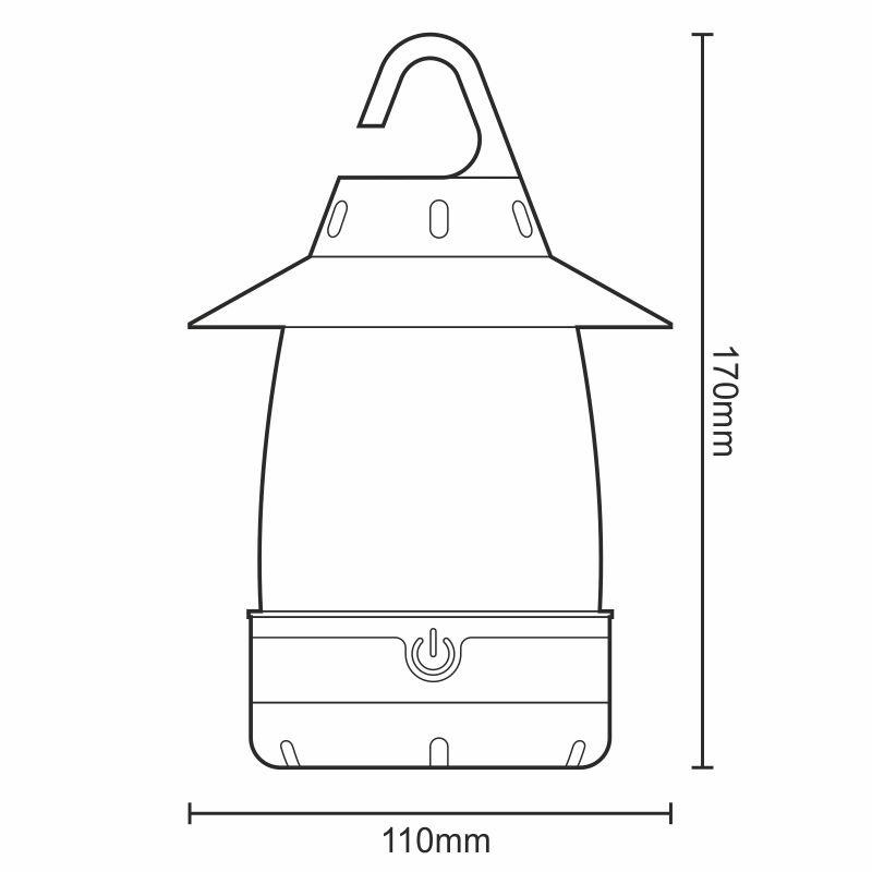LED prenosná kempingová lampa - FCL01 5