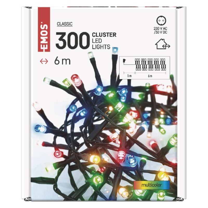 LED vianočná reťaz – ježko, 6 m, vonkajšia aj vnútorná, multicolor, časovač 7