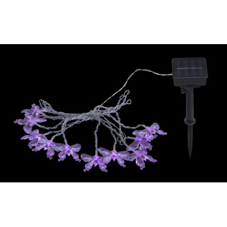 Solárne svietidlo, plast čierny, plast transparentný, dĺžka 4,6 m, IP44, menič farieb, akumlátor AA 11