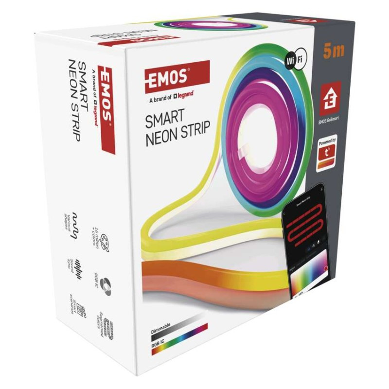 GoSmart Flexibilný LED pásik NEON biely, 5 m, 33 W, RGBIC stmievateľný, WiFi 11
