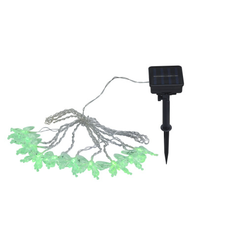 Solárne svietidlo, plast čierny, plast transparentný, dĺžka 4,6 m, IP44, menič farieb, akumlátor AA 18