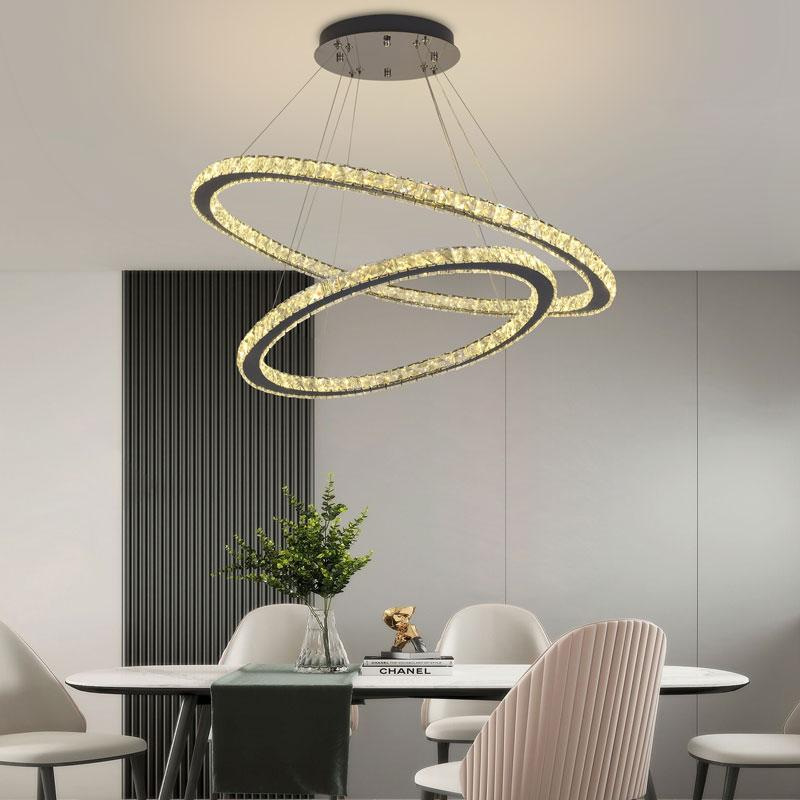 LED luxusné krištáľové svietidlo + diaľkový ovládač 180W - J6354/CH 2