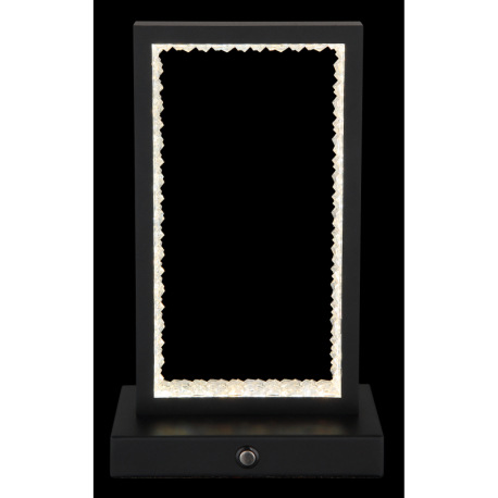 Nabíjateľná stolová lampa, kov čierny, akryl, kábel PVC čierny, dotykové zapnutie/vypnutie, plynulý 15