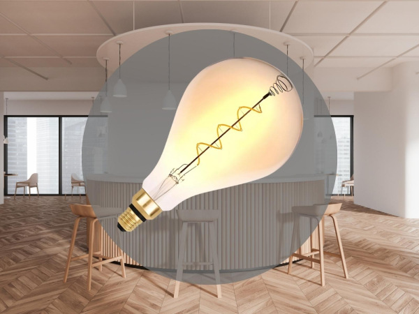 LED dekoratívna žiarovka / filament SPIRAL 4W VINTAGE - A165 / E27 / 2000K - ZSF113 4