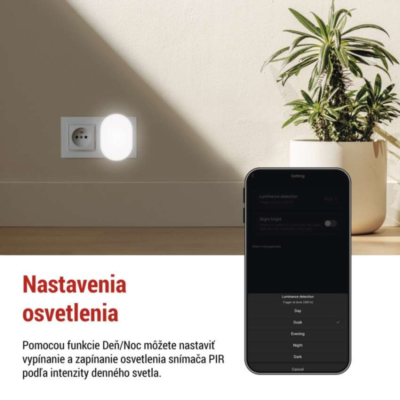 GoSmart PIR senzor (senzor pohybu) s nočným svetlom, WiFi 5