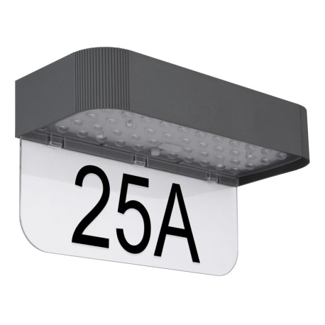 Solárne svietidlo, plast sivý matný/priehľadný, akryl priehľadný, krokový prepínač, batéria súčasťou 14