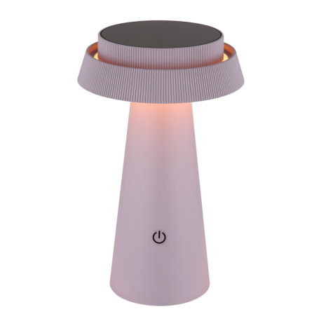 Solárne sv., plast ružový, plast čierny, dotykový stmievač, pamäť, bez adaptéra a kábla USB, bat. CR