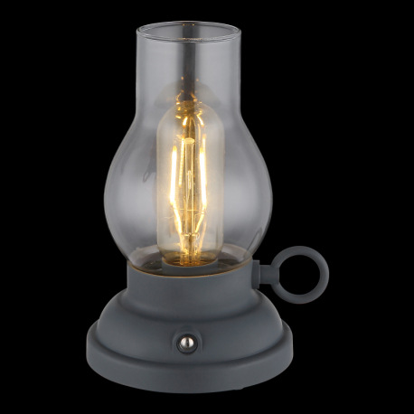 Dekoratívne svietidlo, plast antracit matný, číre sklo, plast jantárový, dotykový stmievač, bez adap 14