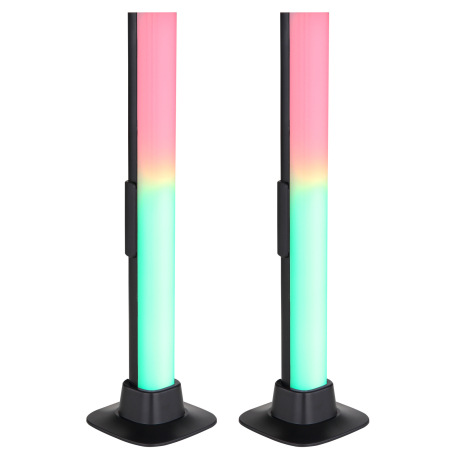 Stolná lampa plast čierny matný, plast biely, vypínač, stmievateľná, RGB dúhový efekt, SmartLight, a 8