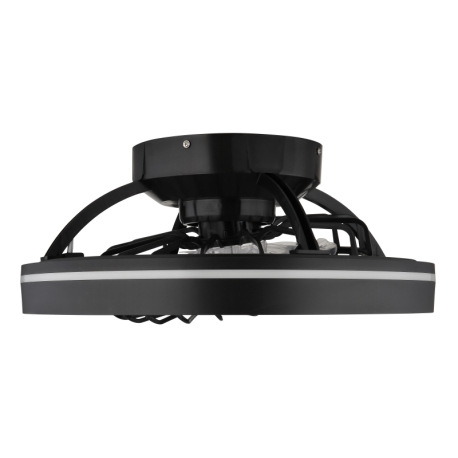 Stropný ventilátor, plast čierny/biely, stmievateľný, niekoľko úrovní cez nástenný spínač, pamäť, no 4