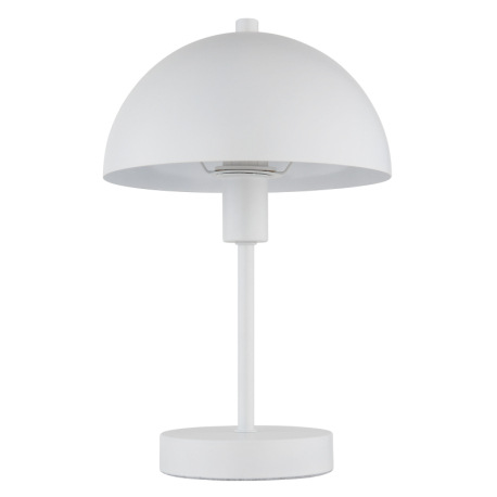 Stolové svietidlo, kov biely matný, kábel PVC biely, kolískový vypínač na kábli, ø: 200mm, V: 310mm, 4