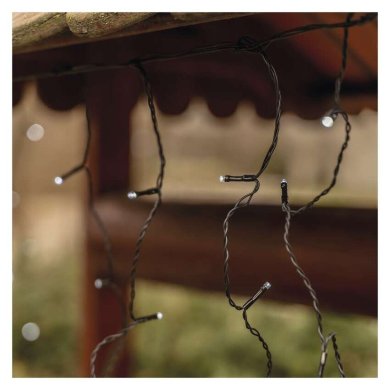 Štartovacia súprava pre spoj. reťaze Klasik – cencúle, 2,5 m, vonkajšia, studená biela, č. 2