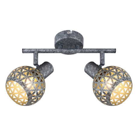 Nástenné svietidlo, kov sivý antik, tienidlo ručne maľované, tienidlo s dekoratívnym dierovaním, DxV 3