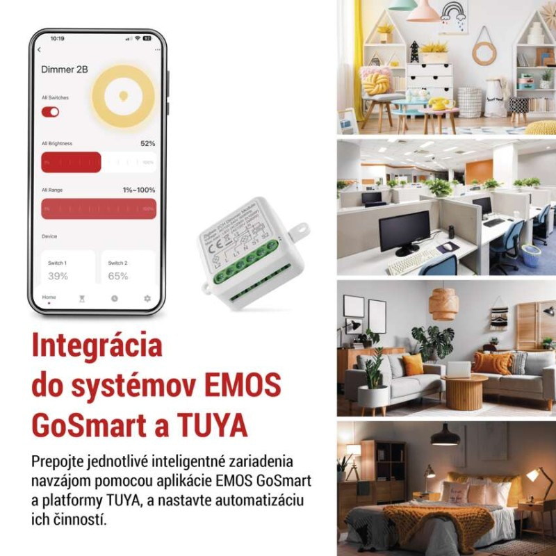 GoSmart modul stmievania IP-2112DZ, ZigBee, 2-kanálový 3
