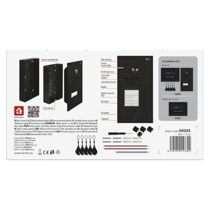 Kamerová jednotka GoSmart pre monitor IP880B 2WIRE a video vrátnik IP-880A 2WIRE, 3 tlač. 4