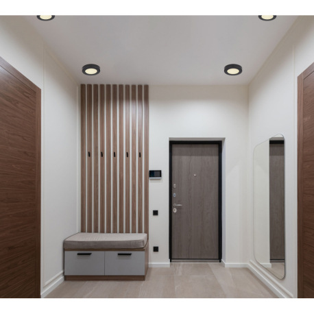 Stropné svietidlo, plast čierny, plast biely, zmena farby svetla prepínačom v zadnej časti svetla, z 11