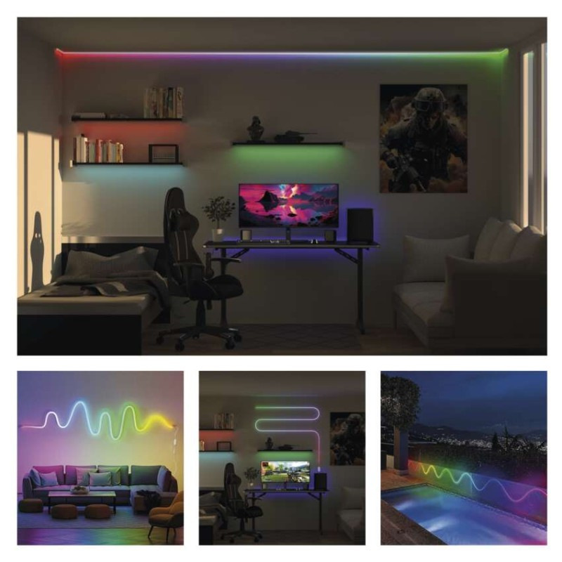 GoSmart Flexibilný LED pásik NEON biely, 5 m, 33 W, RGBIC stmievateľný, WiFi 14