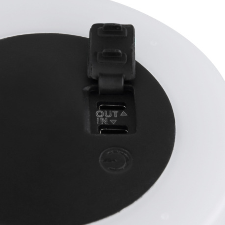 Solárne svietidlo z nehrdzavejúcej ocele čierne, plast satinovaný, textil čierny, dotykové zapnutie/ 4