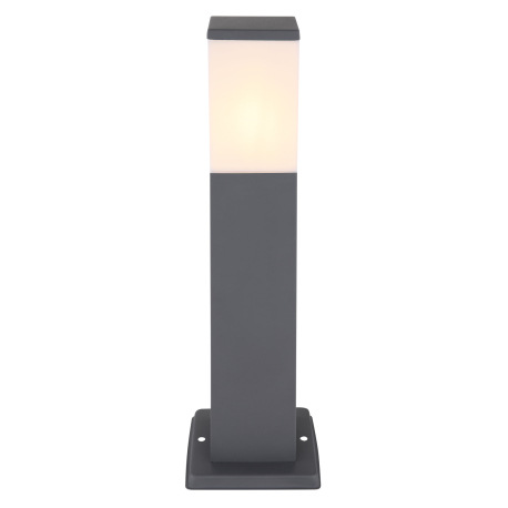 Vonkajšie svietidlo, nerez antracit, plast biely, IP44, 80 x 80 mm, DxŠxV: 124x124x450mm, bez žiarov 12