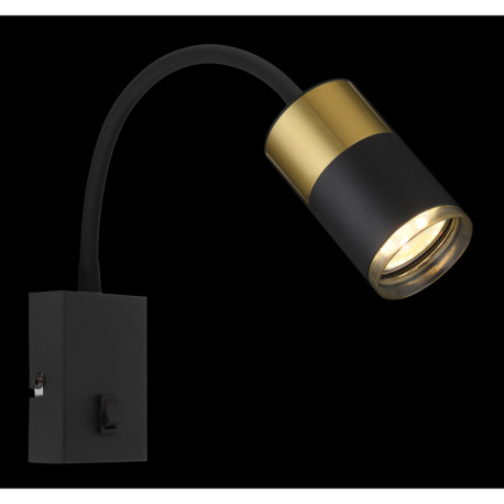 Nástenné svietidlo, kov čierny, hliník medený matný, hliník čierny matný, plast dymový, kábel PVC či 2