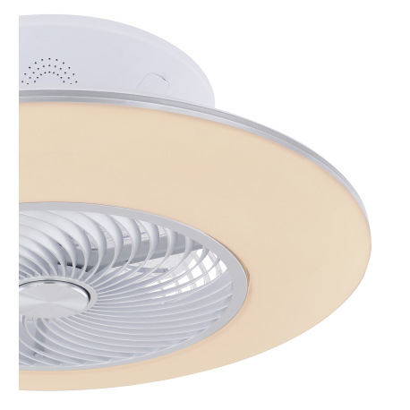 Stropný ventilátor kov/akryl biely, stmievateľný, pamäťová funkcia, nočné svetlo, časovač, diaľkové 4