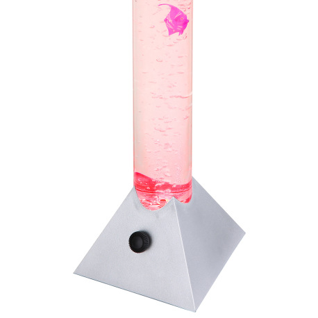 Stojanové svietidlo, plast sivý a priehľadný, čierny PVC kábel, s vypínačom na kábli, RGB zmena farb 5