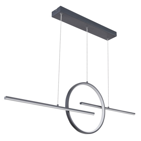 Závesné svietidlo, kov grafit, akryl biely, stmievateľné, diaľkové ovládanie, fixácia farieb, DxŠxV: 2