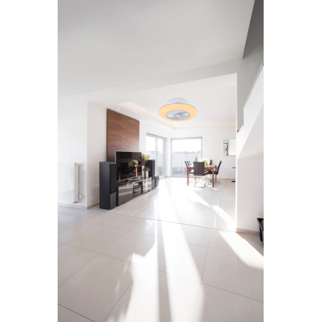 Stropný ventilátor kov/akryl biely, stmievateľný, pamäťová funkcia, nočné svetlo, časovač, diaľkové 8