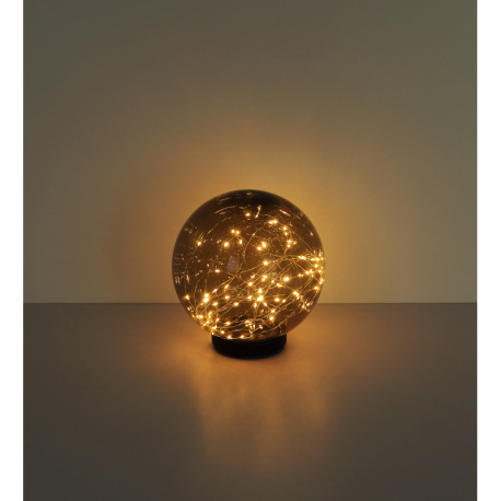 Solárne svietidlo, plast, plast dymový, LED pás vo vnútri, IP44, vypínač, akumlátor AA 600mAh 1,2V, 4