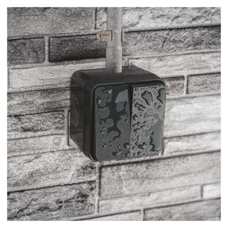 EMOS Cyklone prepínač dvojitý striedavý č. 6 + 6, IP55 5