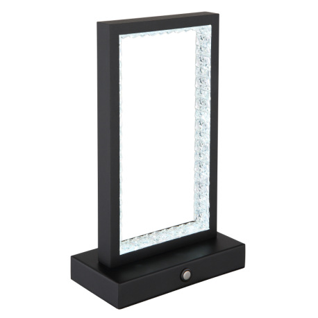 Nabíjateľná stolová lampa, kov čierny, akryl, kábel PVC čierny, dotykové zapnutie/vypnutie, plynulý 17