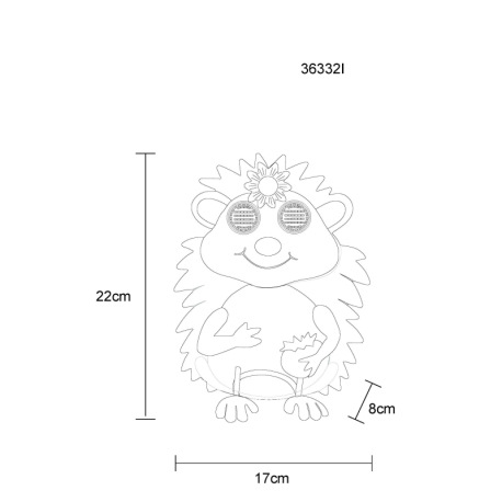 Solárne svietidlo kovové hnedé/viacfarebné matné, plast čierny matný, vypínač, batéria súčasťou bale 5