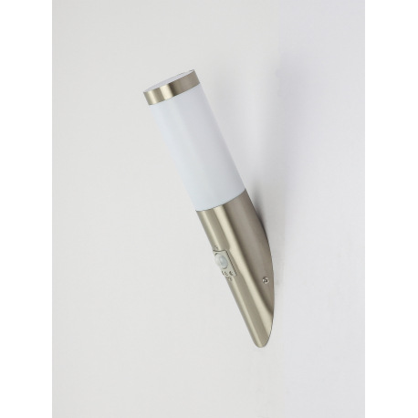 Vonkajšie svietidlo, nerezová ocel, plast biely, IP44, senzor: 90 °, dosah:2-8m, Ø 76, V: 405, H: 17 15