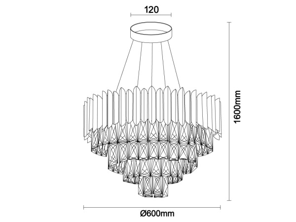 CARLOS krištáľový závesný luster - N2302 4