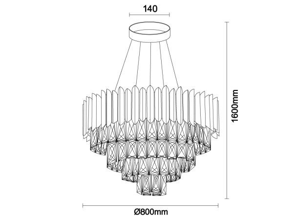 CARLOS krištáľový závesný luster - N2303 2