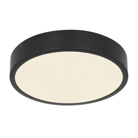 Stropné svietidlo, hliník čierny, akryl opál satinovaný, Ø 170, V: 26, vrátane 1xLED 22W 230V, 1800l