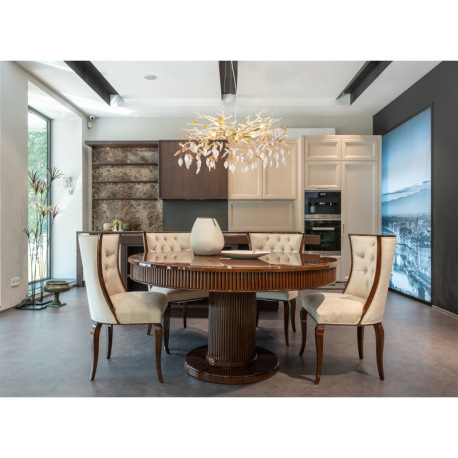 Závesné svietidlo, kov zlatý matný, sklenené krištále, jantárové, číre, ø:610 mm, V: 1200 mm, bez ži 1