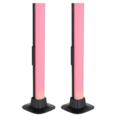 Stolná lampa plast čierny matný, plast biely, vypínač, stmievateľná, RGB dúhový efekt, SmartLight, a 5